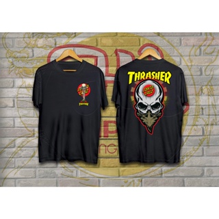 เสื้อยืดhk.empire_santa cruz x thrasher_skateboard _t shirt design