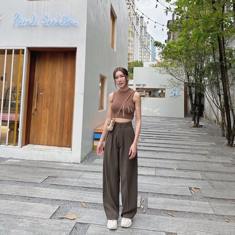 ภาพสินค้าmemade. กางเกงขากระบอก ทรงลุงเกาหลี minitulip จากร้าน memade.bkk บน Shopee ภาพที่ 6