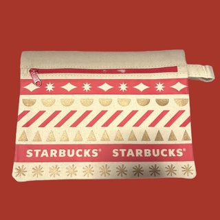 Starbucks X‘mas  Collection Pouch Bags- Red &amp; Gold