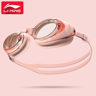 ℡۩❡Li Ning แว่นตาว่ายน้ำหญิงกันน้ำ Anti-FOG HD สายตาสั้นแว่นตาว่ายน้ำกรอบขนาดใหญ่ Professional สุภาพสตรีดำน้ำว่ายน้ำแว่น