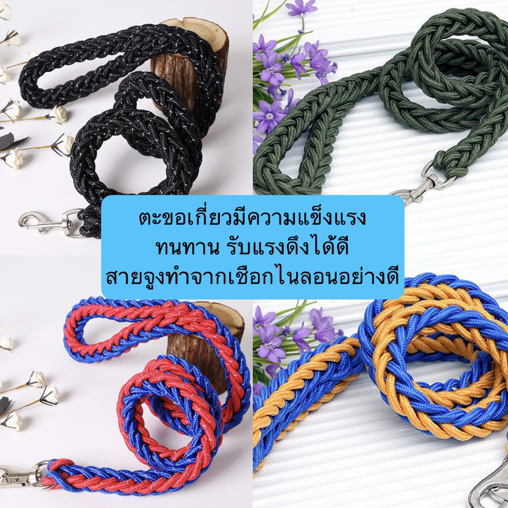 bn-054-2-สายจูงสุนัข-เชือกจูงหมา-แมว-สัตว์เลี้ยง-พันธุ์ใหญ่-พันธุ์เล็ก-มีหลายไซส์-หลายสี-ราคาถูก-พร้อมส่ง