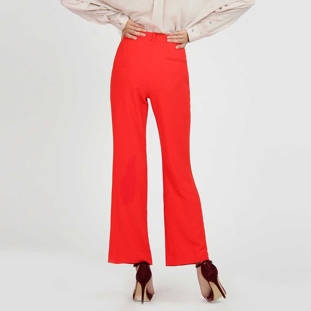 jousse-กางเกงขาวยาว-กาง-เ-กงผู้หญิง-กางเกงเอวสูงขายาวสีแดง-ju1lre