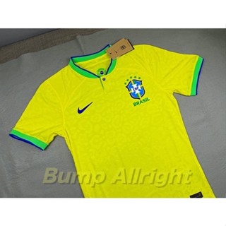 เสื้อเกรดนักเตะ 2022 !! : เสื้อฟุตทีมชาติ บลาซิล เหย้า 2022 National Brazil Home 2022 สุดเท่ห์ !!