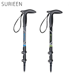 1Pc T Handle 3 Section Carbon Fiber Ultralight Walking Sticks For Travel Cane Folding Trekking Poles Walking Rod Hiking