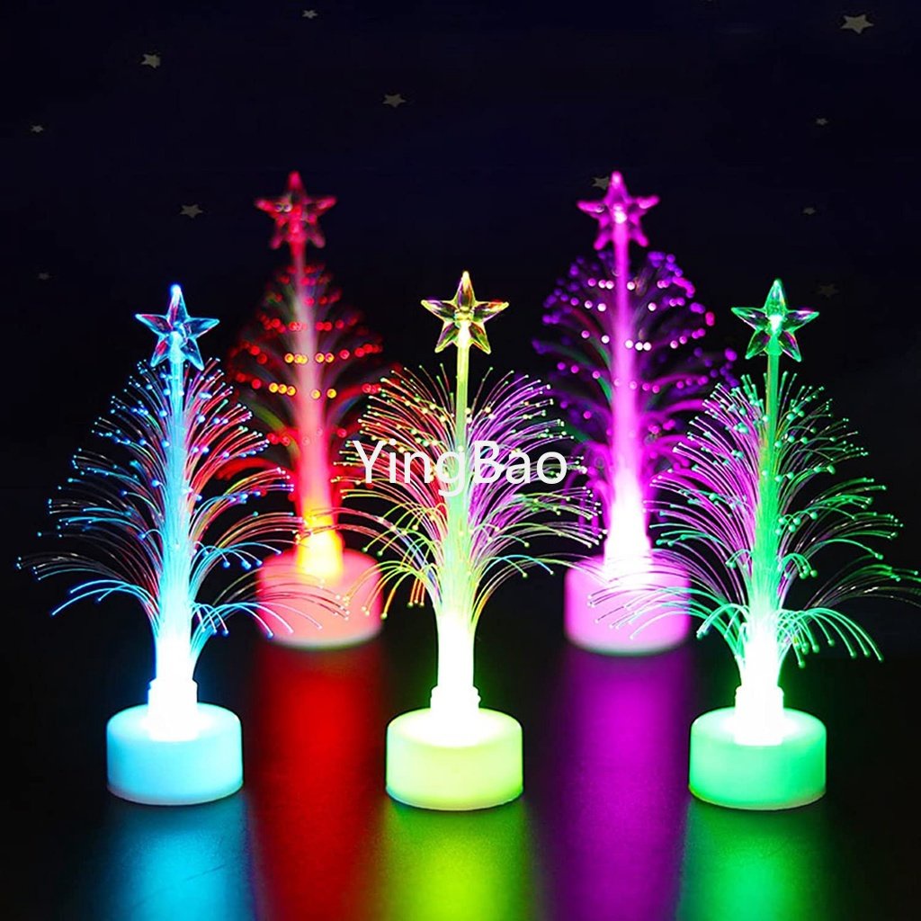 ต้นคริสต์มาสไฟเบอร์ออปติก-led-เรืองแสง-7-สี-หลากสี-พร้อมดาว-สําหรับตกแต่งวันหยุด-5-ชิ้น