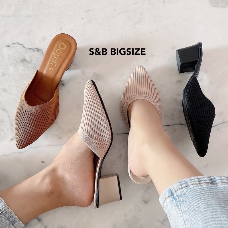 ภาพหน้าปกสินค้ารองเท้าไซส์ใหญ่ Bigsize 41-45 สลิปเปอร์ ไหมพรม ส้นสูง 2 นิ้ว sofia มีจ่ายปลายทาง จากร้าน sabybata บน Shopee