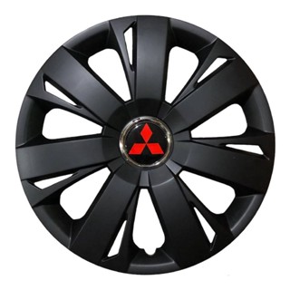 Wheel Cover ฝาครอบกระทะล้อ มี สีดำ ขอบ R 15 นิ้ว ลาย MITSUBISHIแดง wc7 (1 ชุด มี 4 ฝา) **ราคาถูกสินค้าดีมีคุณภาพ**