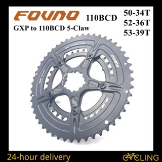 Fovno 110 จานหน้าจักรยาน 110bcd 5 Claw 50-34T 52-36T 53-39T สําหรับจักรยานแบบพับ GXP