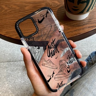 เคสโทรศัพท์มือถือ ซิลิโคนนิ่ม แบบใส หนา กันกระแทก ลายแบรนด์แฟชั่น สําหรับ iPhone 14 Pro 13 12Pro Max 11 7 8 Plus X XS XR