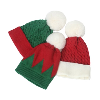 หมวกบีนนี่ ผ้าถัก ให้ความอบอุ่น ลายคริสต์มาส เหมาะกับเทศกาลปีใหม่ แฟชั่นฤดูหนาว สําหรับผู้หญิง และผู้ใหญ่ 2023
