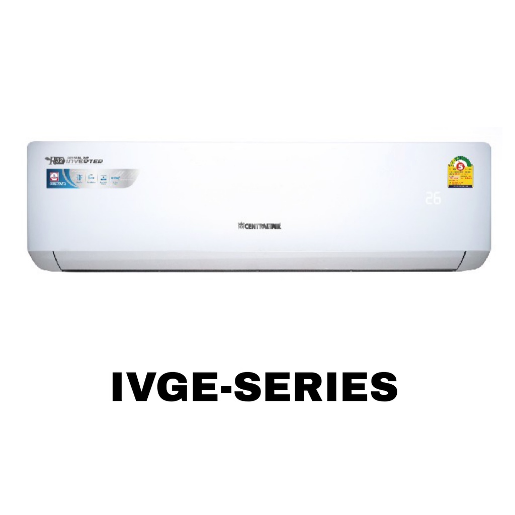 Central Air IVGE-SERIES R32 แอร์ติดผนังระบบอินเวอร์เตอร์ ขนาด 30700-38200 BTU แอร์ เครื่องปรับอากาศ