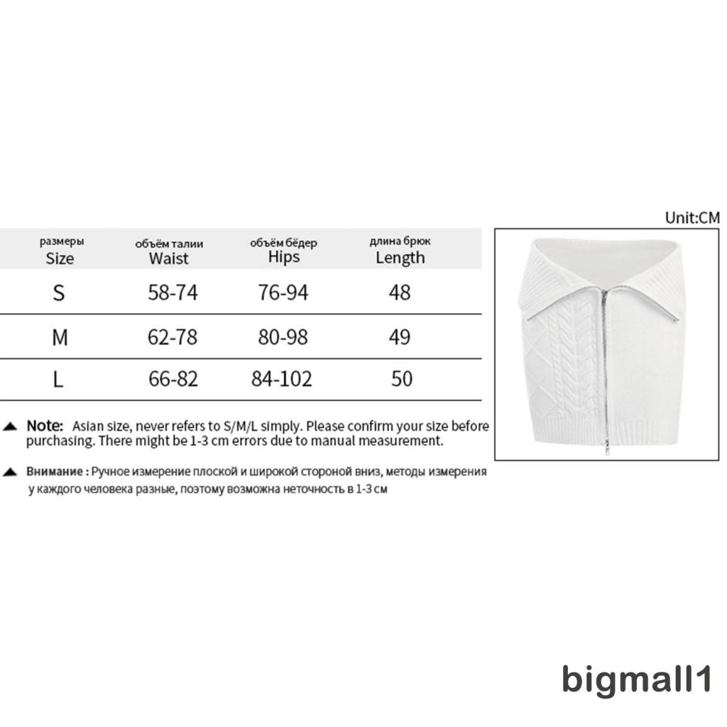 bigmall-กระโปรงลําลอง-ผ้าถัก-มีซิป-สีพื้น-แฟชั่นฤดูใบไม้ผลิ-ฤดูใบไม้ร่วง-สําหรับผู้หญิง