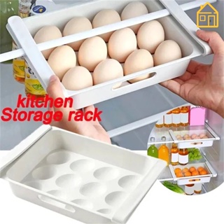กล่องลิ้นชักเก็บอาหาร ไข่ ผลไม้ แบบแขวนตู้เย็น