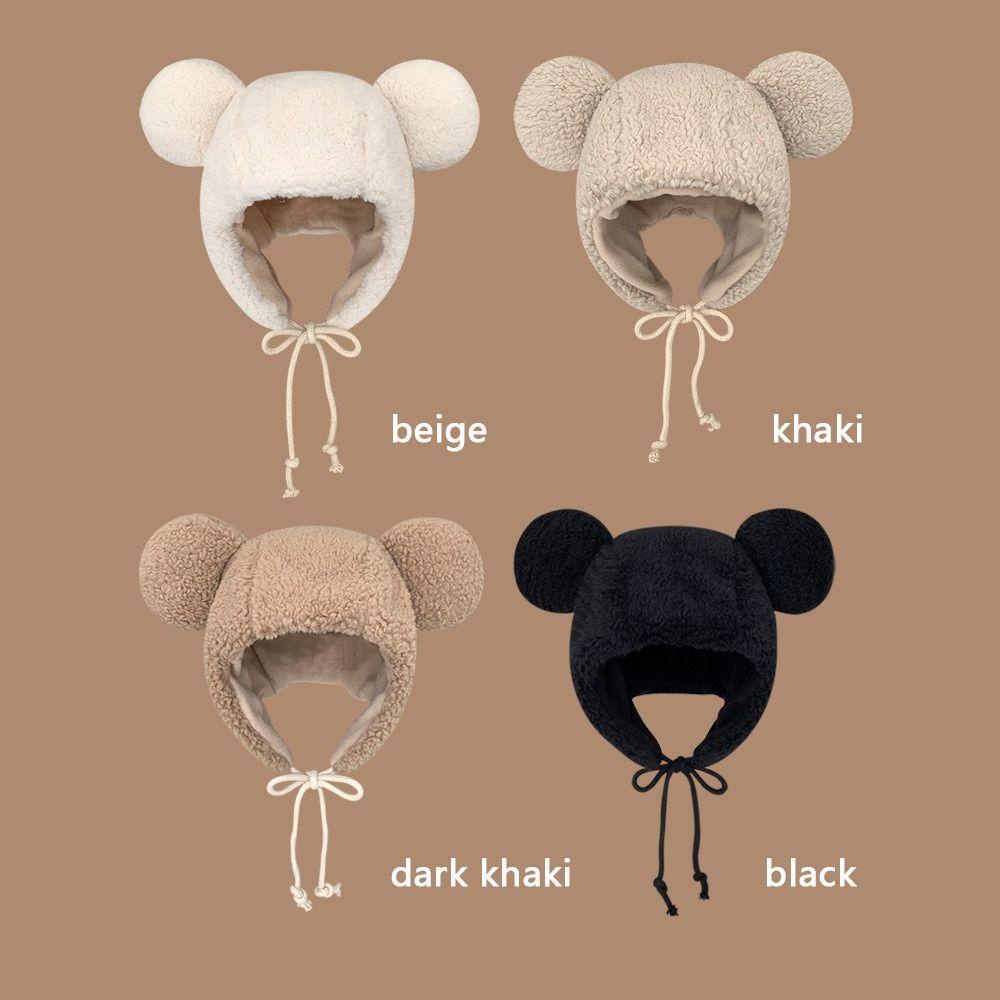 backstreet-หมวกกันหนาว-อบอุ่น-หูหมีน่ารัก-หมวกแกะกลางแจ้ง