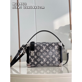 พรี​ ราคา8700 Lv Louis Vuitton Side Trunk pmกระเป๋าถือกระเป๋าแฟชั่นกระเป๋าสะพายM21460