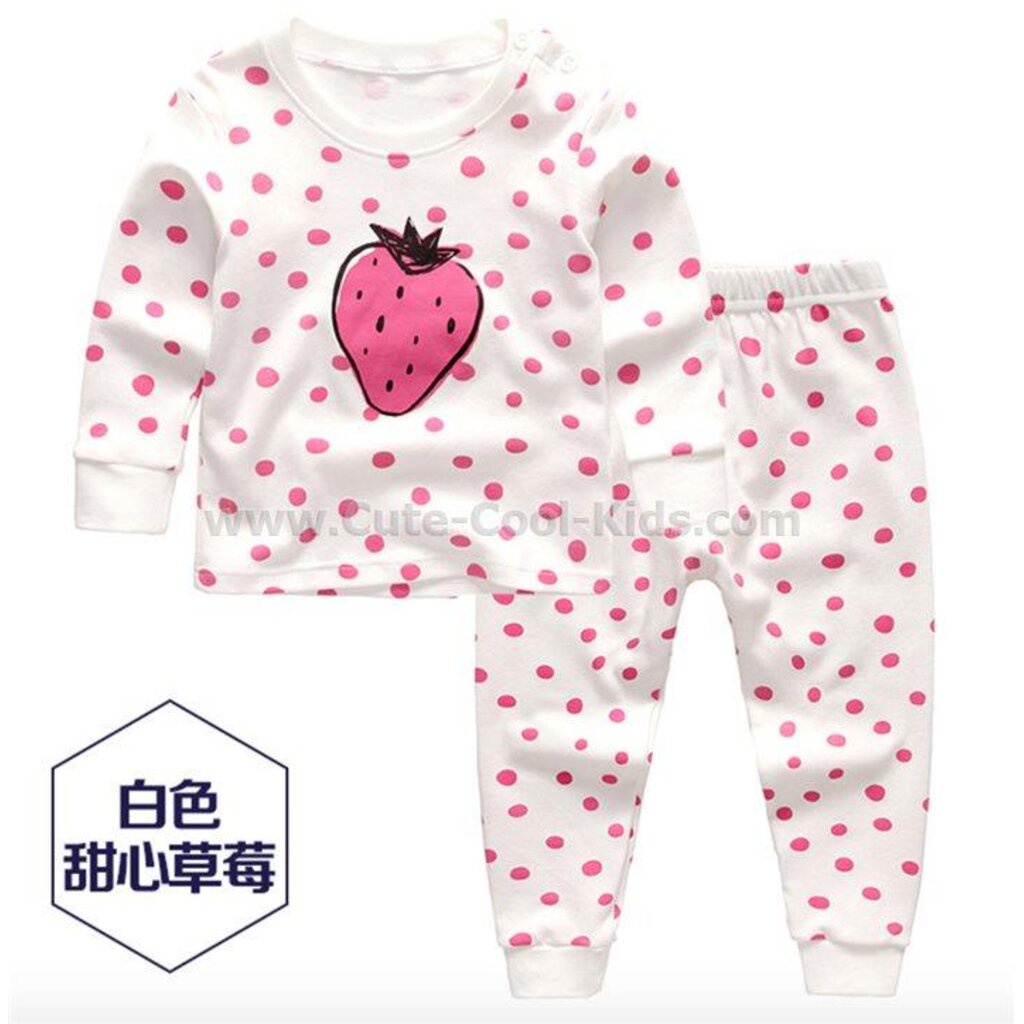 l-pjg-731-ชุดนอนเด็ก-สีขาว-ลาย-strawberry