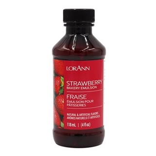 LORANN Strawberry Emulsion 4 Oz.กลิ่นสตรอเบอรี่ (118 ml) (06-7599-03)