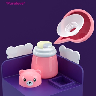 Purelove&gt; ใหม่ กล่องเปล่า ลายการ์ตูนหมี สําหรับใส่พัฟฟ์แป้งฝุ่น แบบพกพา