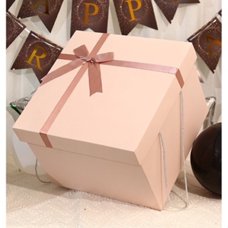 กล่องของขวัญ กล่องของขวัญใบใหญ่ กล่องเซอร์ไพรส์ให้ของขวัญวันเกิดวันครบรอบปีใหม่ พับขึ้นรูป สินค้าพร้อมส่ง
