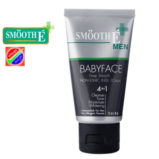 SMOOTH E MEN FACIAL MASSAGE CLEANSING FOAM 4OZ. (120G)สมูทอี เมน เฟเชี่ยล มาสสาจ คลีนซิ่งโฟม 4 ออนซ์ (120กรัม)