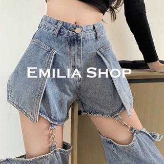 EMILIA SHOP  กางเกงขายาว กางเกง กางเกงยีนส์ผู้หญิง กางเกงขายาวเอวสูง กางเกงขาสั้นผู้หญิง กางเกงยีนส์2022 ใหม่  Trendy ทันสมัย Comfortable Chic ES220396 36Z230909
