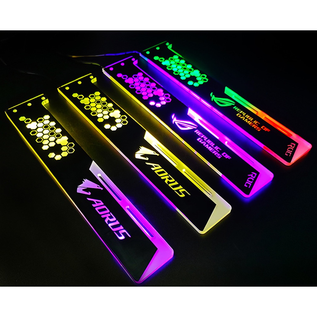 แผ่นค้ำ-การ์ดจอ-เคส-rgb-vga-rog-สายไฟเลี้ยง-4pin-เพื่อรองรับการ์ดจอที่มีน้ำหนักมาก-สินค้าใหม่-ประกันไทย-cpu2day