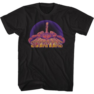 Colorful Logo Scorpions T-Shirt เสื้อยืดผู้หญิง เสื้อยืดแขนสั้น