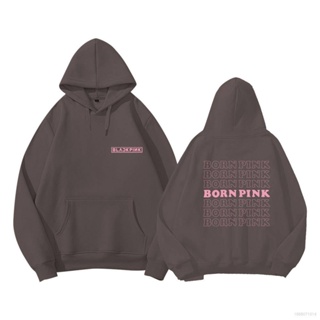 Best BLACKPINK เสื้อกันหนาวลําลอง แขนยาว มีฮู้ด ทรงหลวม พลัสไซซ์ สีชมพู สําหรับทุกเพศ ทุกวัย