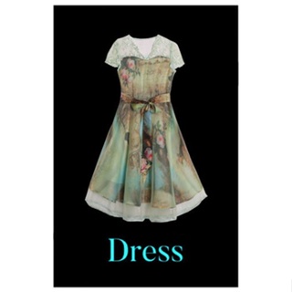 ชุดสตรี Two Story Retro Nostalgic Classic Dress (L) (สภาพ 90 %)