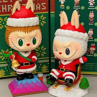 【ของแท้】ตุ๊กตาฟิกเกอร์ Popmart the Monsters Labubu Lets Christmas Series