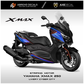 สติกเกอร์ติดตกแต่งรถจักรยานยนต์ ออกแบบเองได้ สําหรับ YAMAHA XMAX 250 CYBER CITY X-MAX พร้อมส่ง