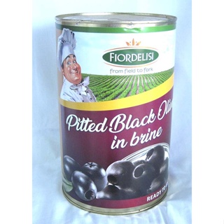 Fiordelisi Italian Pitted Black Olives in Brine, 4000g