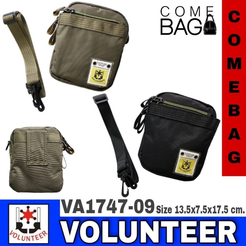 newกระเป๋าร้อยเข็มขัด-volunteer-แท้-มีสายสะพายให้-1-เส้นสำหรับสะพายข้าง-รหัส-va1747-09-ผ้าร่ม-2-ชั้น-กันน้ำ-60