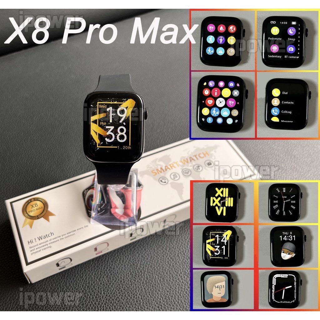 ภาพหน้าปกสินค้าสมาร์ทวอทช์ รุ่น X8 Pro maxBigนาฬิกาข้อมือสมารท์วอทช์ เชื่อมต่อบลูทูธ วัดอัตราการเต้นหัวใจ คุยได้ สำหรับผู้ชายและผู้หญิง