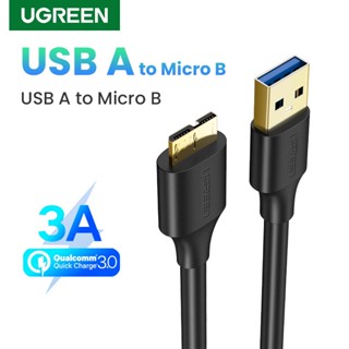 Ugreen 5Gbps สายเคเบิล Micro B 3A ชาร์จเร็ว USB 3.0 สายเคเบิลข้อมูล สําหรับสายชาร์จ USB ที่รวดเร็ว