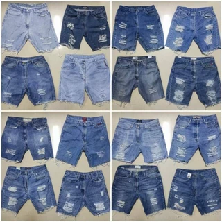 โปรโมชั่น Flash Sale : กางเกงยีนส์ขาสั้นแต่งขาดUSA  งานโล๊ะ ไม่ผ่าน QC ชายหญิง 24-60