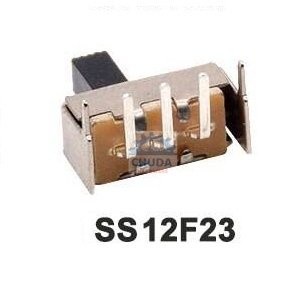 สวิทช์ เลื่อน Slide switch Toggle switch 3 ขา ขนาด 5.5x12.9mm #สวิทช์เลื่อน(3ขา,SS12F23) (1 ตัว)