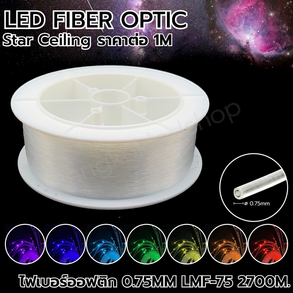 led-fiber-optic-สายไฟเบอร์ออฟติก-ขนาด-0-75mm-lmf-75-1-เมตร-สายเคเบิลใยแก้วนำแสงสำหรับตกแต่ง-ราคาต่อ-1-เมตร