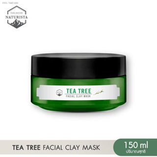 ⚡ส่งด่วน⚡Naturista มาส์กโคลนทีทรี ลดสิว กระชับรูขุมขน หน้าเนียนนุ่มขึ้นทันทีหลังใช้ Tea Tree Facial Clay Mask 150ml