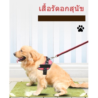 BN-030 เสื้อรัดอกสุนัข หมา แมว เสื้อกั๊กสุนัข ใส่ได้ทั้งพันธุ์ใหญ่และเล็ก ปรับขนาดได้ มีแถบสะท้อนแสง ราคาถูก พร้อมส่ง💖🙈