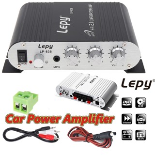 Lepy เครื่องเล่นเสียงสเตอริโอดิจิทัล Hi-Fi CD MP3 MP4 PC ลําโพง ซูเปอร์เบส 2-CH สายเคเบิล RAC และคาบี พลังงานรถยนต์