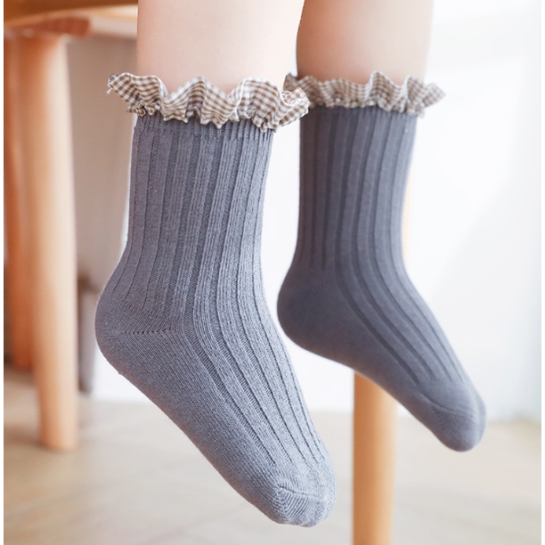 ถุงเท้าเด็ก-sk72-ถุงเท้าแฟชั่นสำหรับเด็กข้อยาวสีพื้น