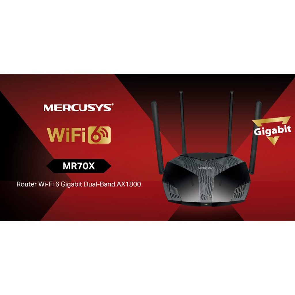 ภาพหน้าปกสินค้า️ส่งด่วนใน1ชม.ทักแชท ️ Mercusys MR70X AX1800 เราเตอร์ WiFi6 เร้าเตอร์รับสัญญาณ ประกัน 1ปี จากร้าน nava.it บน Shopee