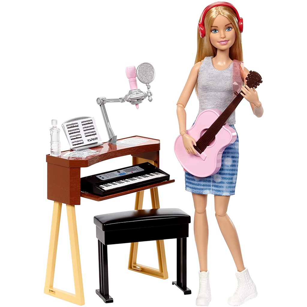 barbie-musician-doll-and-playset-with-guitar-keyboard-amp-more-fcp73-ตุ๊กตาบาร์บี้-พร้อมกีตาร์-คีย์บอร์ด-และชุดเครื่องดนตรี-fcp73