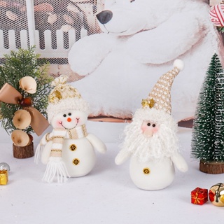ตุ๊กตาคริสต์มาสซานตาคลอสตุ๊กตาหิมะของตกแต่งบ้านของขวัญคริสต์มาสของตกแต่งบ้านงานปาร์ตี้