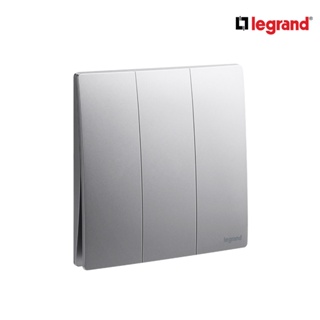 Legrand สวิตช์ทางเดียว 3 ช่อง สีเทาดำ 3G 1W  Switch 16AX รุ่นมาเรียเซนต์ | Mallia Senses| Dark Silver|281004DS |BTiSmart