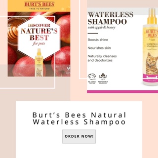 Burt’s Bees Natural Waterless Shampoo Spray - Apple &amp; Honey (ไม่ต้องล้างออก)