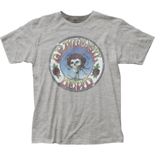 Grateful Dead Skull And Roses T-Shirt เสื้อ ยืด ผู้ชาย เสื้อยืดเด็กผช