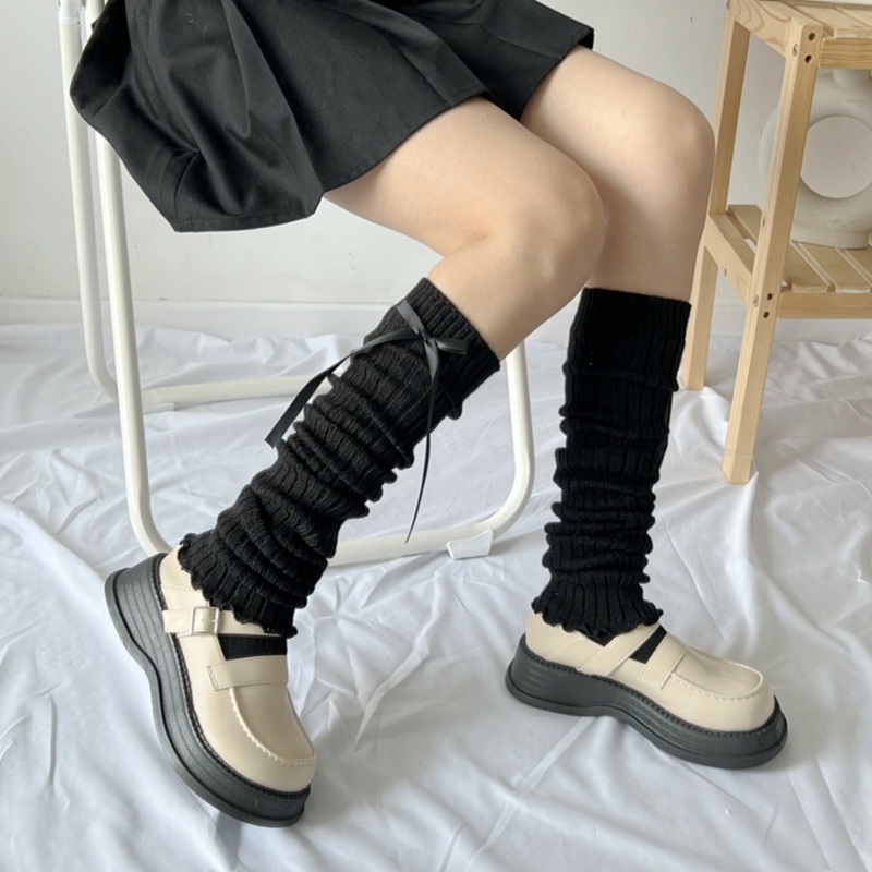 autu-ถุงเท้า-ผ้าถักนิตติ้ง-ประดับโบ-ให้ความอบอุ่น-สไตล์ฮาราจูกุ-แฟชั่นโกธิค-และญี่ปุ่น-สําหรับผู้หญิง