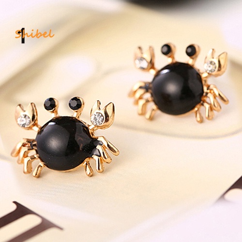 hot-ผู้หญิง-sea-life-crab-studs-เครื่องประดับต่างหูโลหะผสมสีทอง